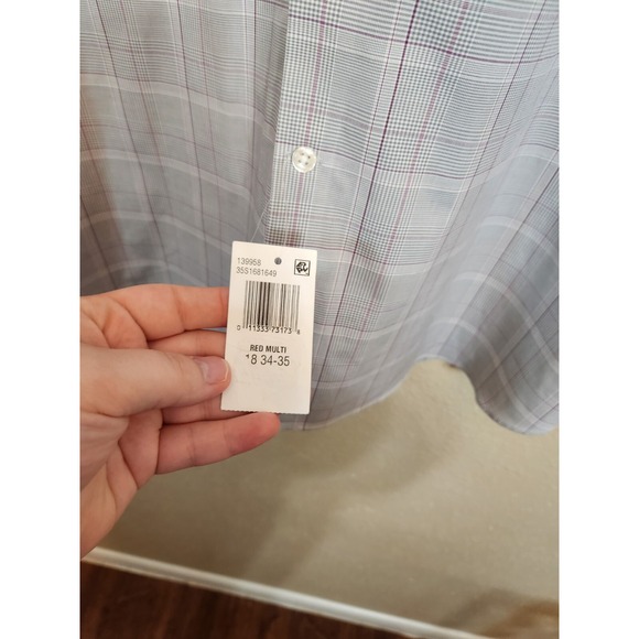 Michael Kors Men's Multi Plaid Slim Fit Airsoft Stretch Button Up Shirt XXL NWT - Picture 5 of 8